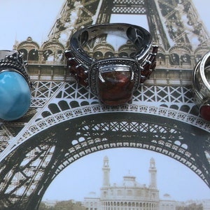 Three Sterling Silver Rings