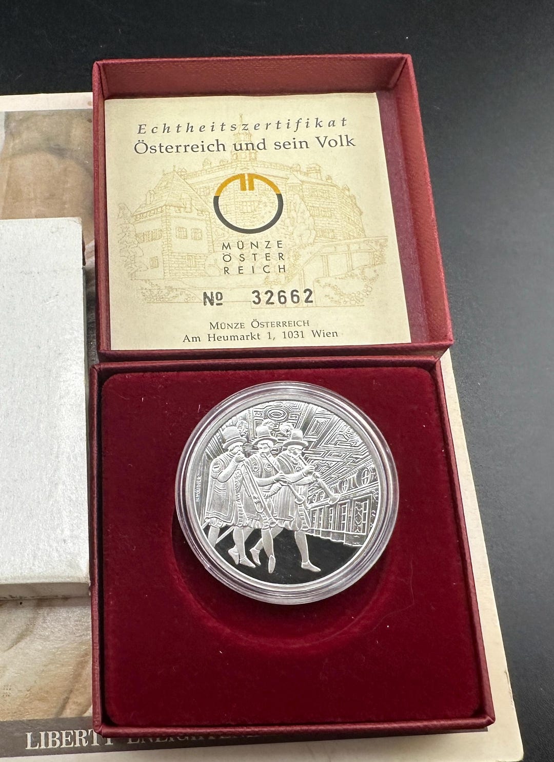 2002 Republik Osterreich, Sterling Silver Proof 10 Euros Coin in ...