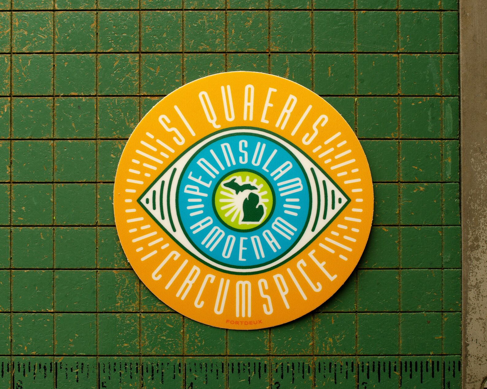 Michigan Motto Modern Line Art Eye Graphic Sticker Premium Etsy