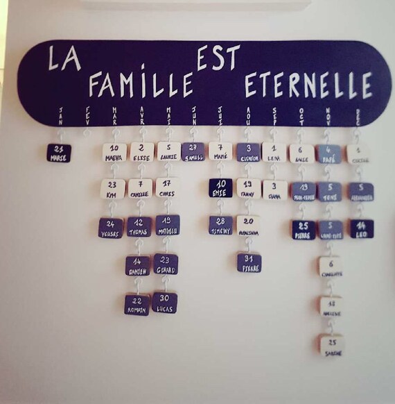 Calendrier D Anniversaire En Bois Etsy Calendrier D Anniversaire En Bois Etsy