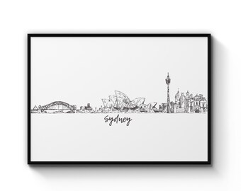 PRINT POSTER sydney bridge photo harbour painting Australia Fits A0 Glass Frame 