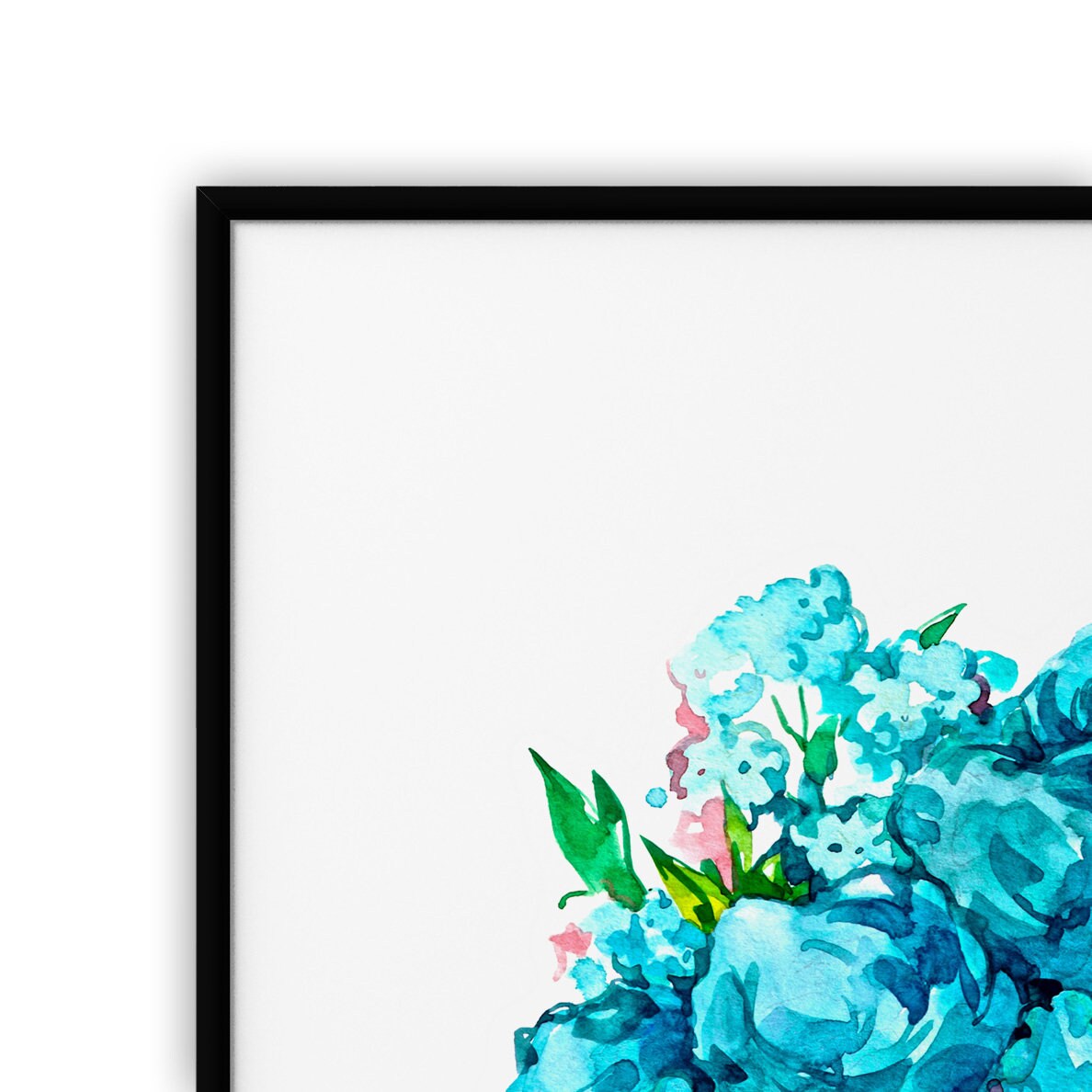 Eau De Parfum Floral Perfume Painting Blue Teal Flowers Etsy