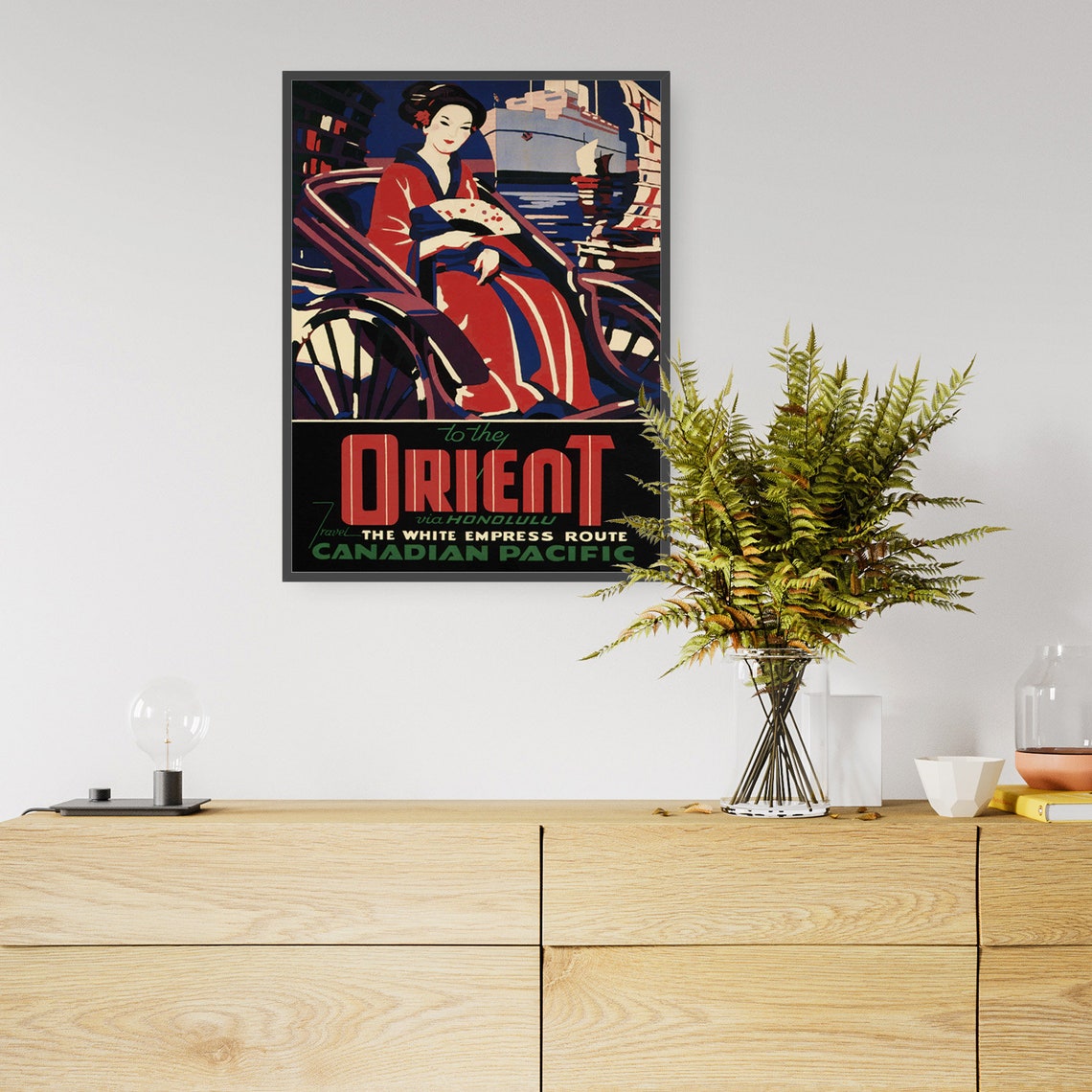 Vintage Canadian Pacific Canada to the Orient Retro Wall