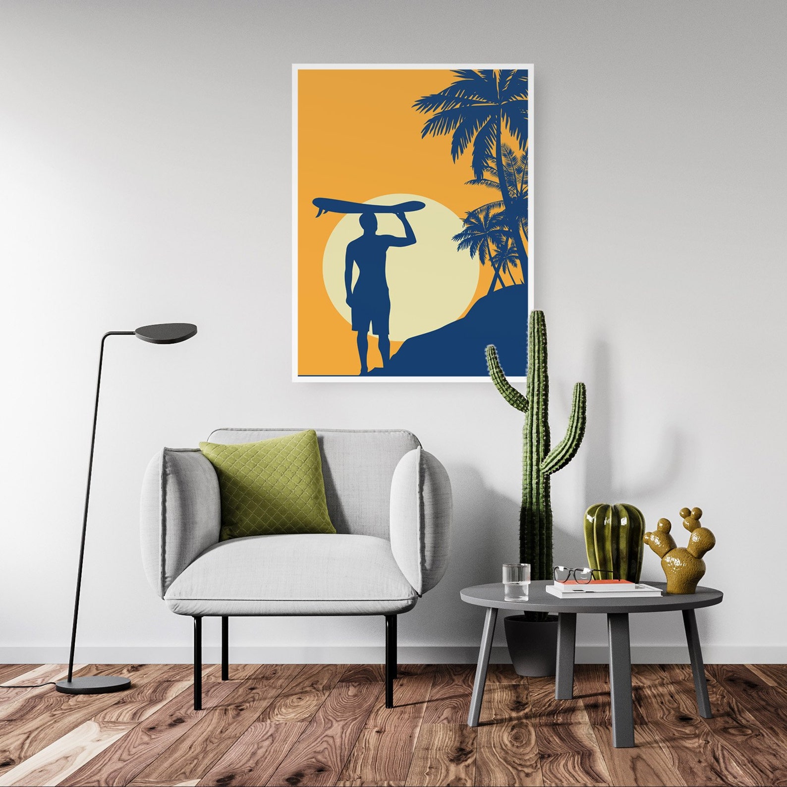 Retro Summer Surf Coastal Vintage Beach Affordable Wall Art Etsy