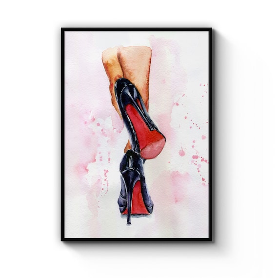 Black high heels wallpaper HD Canvas printed Home decor painting Wall art poster