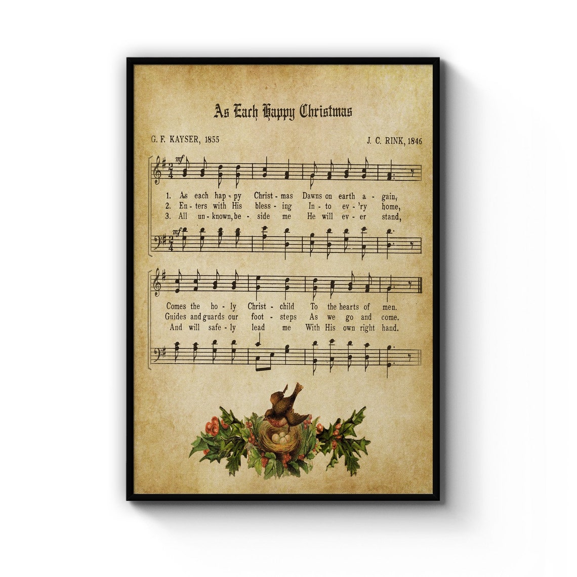 As Each Happy Christmas Christmas Song SheetAffordable | Etsy