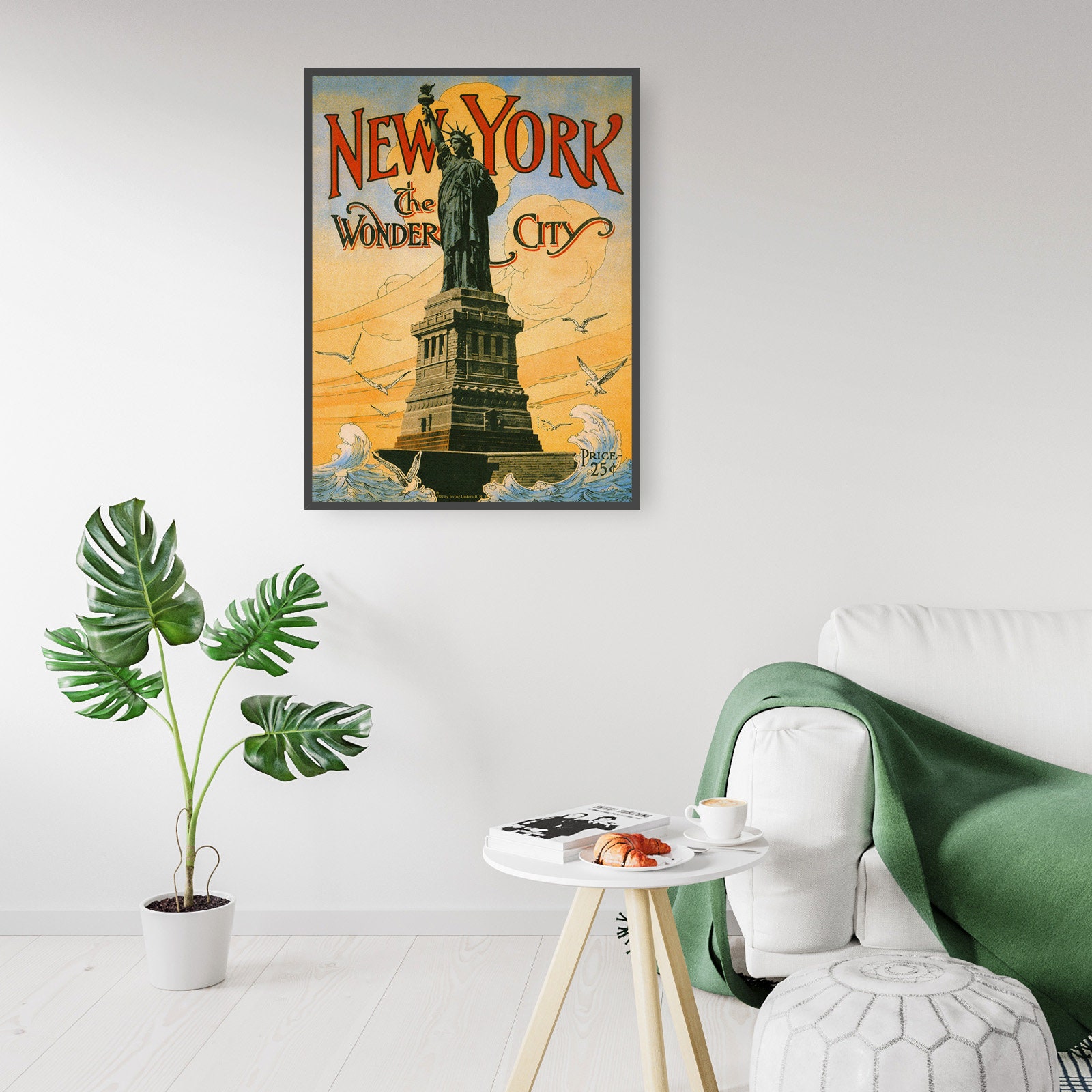 Statue of Liberty New York Vintage Advert Tourism Poster | Etsy