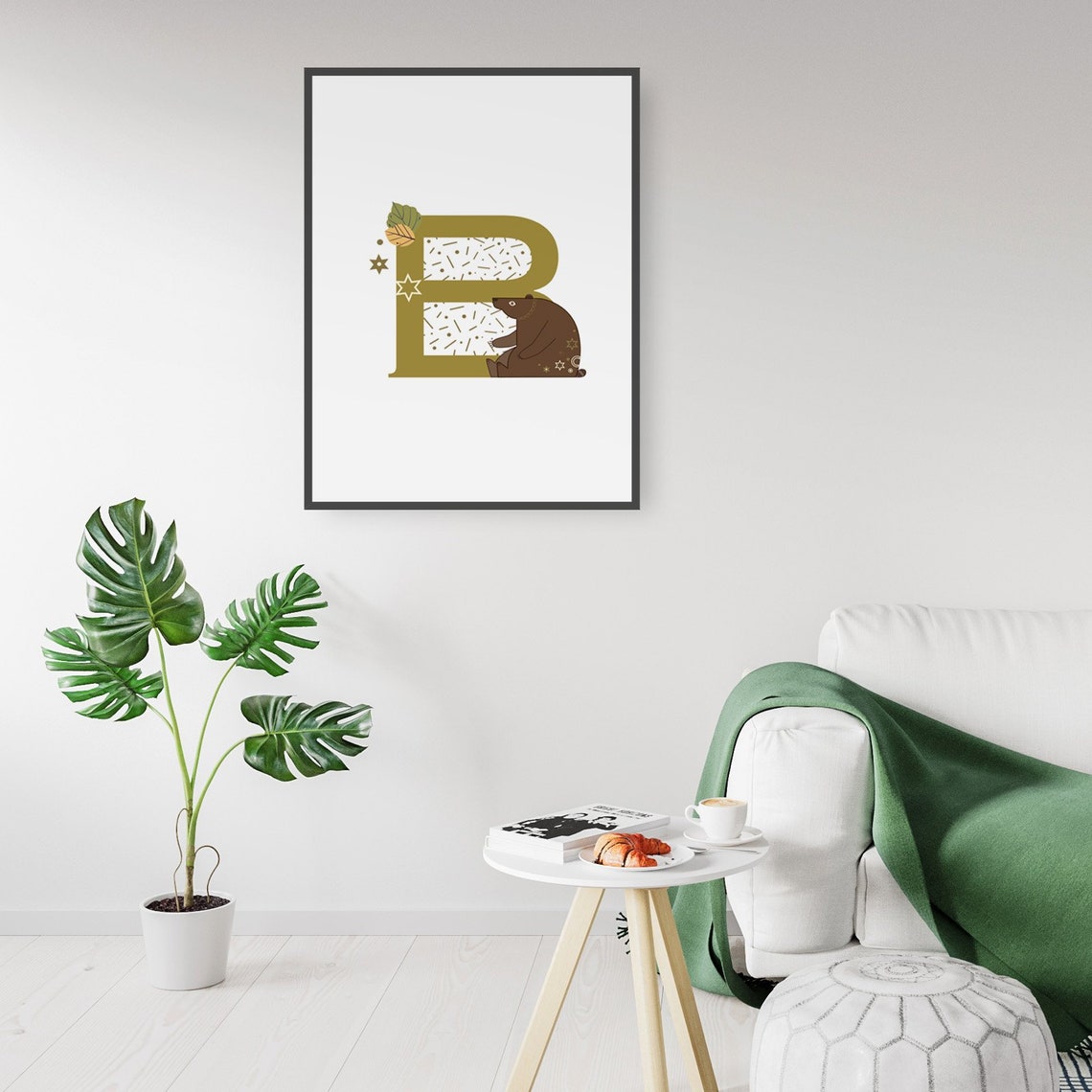 Letter B Nursery Babys Bedroom Name Affordable Etsy