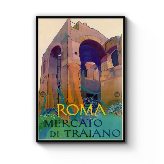 VINTAGE ROME ITALY ITALIAN TRAVEL A4 POSTER PRINT