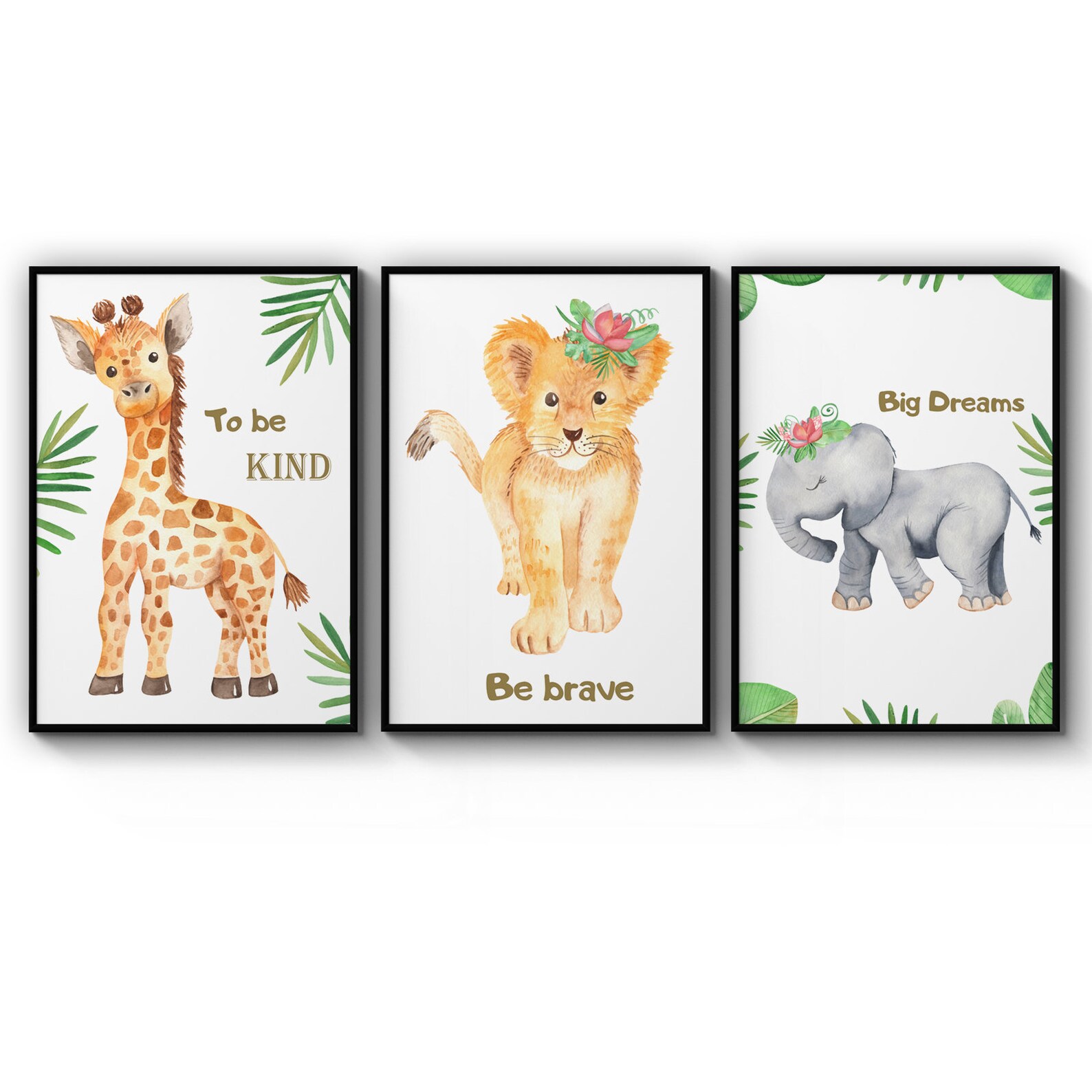 Set of Baby Nursery Safari Quote Animals Kids Bedroom African Etsy