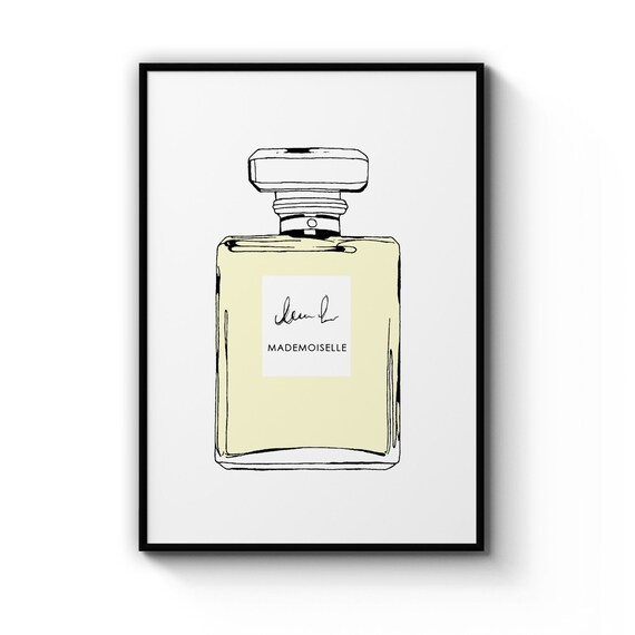 Yellow Perfume Bottle Fashion Art Coco Chanel Flowers Floral Etsy Yellow Perfume Bottle Fashion Art Coco Chanel Flowers Floral Etsy