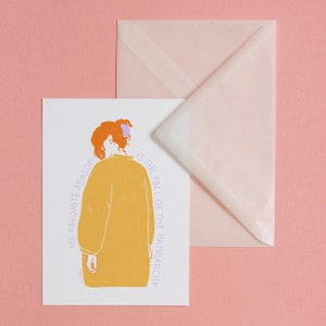 Chute du patriarcat – carte postale avec enveloppe, impression d’art, illustration, art