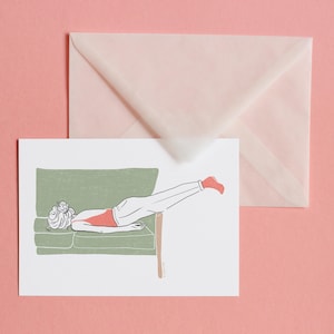 Not Today – postcard with envelope, art, print, illustration