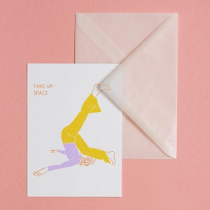Take Up Space – carte postale avec enveloppe, impression d’art, illustration, art