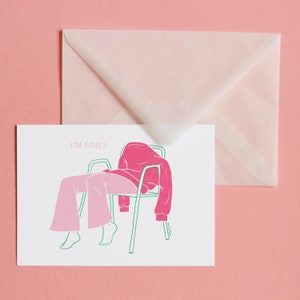 Estoy bien – postal con sobre, impresión artística, ilustración, arte