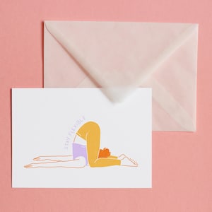 Stay Flexible – postcard with envelope, art, print, illustration
