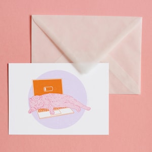 Work Life Balance – carte postale avec enveloppe, impression d’art, illustration, art