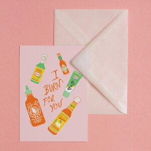Burn For You – cartão postal com envelope, impressão artística, ilustração, arte