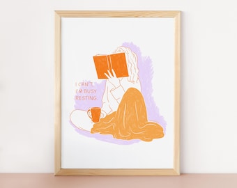 Busy Resting – Kunstdruck, Poster, Print, Illustration, Art