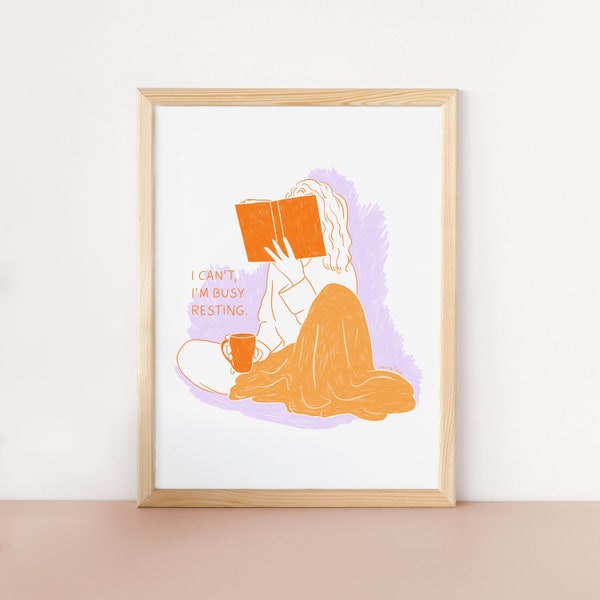 Busy Resting – Kunstdruck, Poster, Print, Illustration, Art