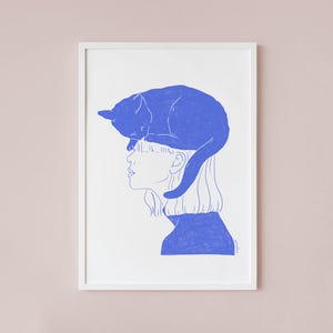 Sleepy Cat – Kunstdruck, Poster, Print, Illustration, Art