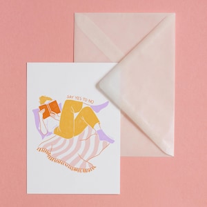 Sí al no – Postal con sobre, lámina artística, ilustración, arte