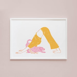 Yoga Dog – Art Print, Poster, Illustration