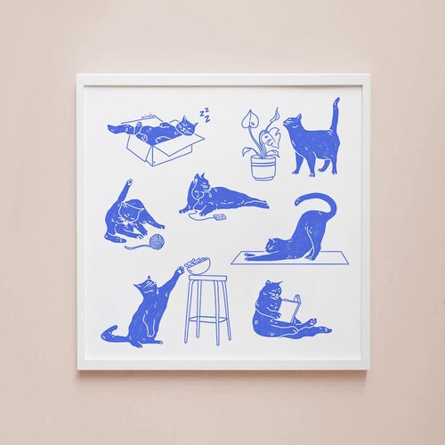 Quarantine Cats – Art Print, Poster, Illustration