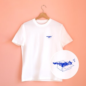 Sleepy Cat – T-shirt serigrafata, arte, illustrazione