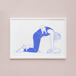 Cat Pose – Kunstdruck, Poster, Print, Illustration, Art