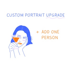 custom portrait upgrade – colorful line art, drawing, illustration, digital