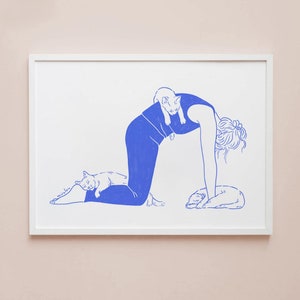 Cat Pose – Art Print, Poster, Illustration