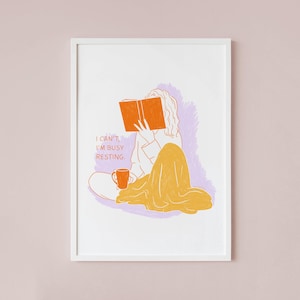 Busy Resting – Art Print, Poster, Illustration