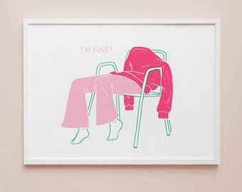 I'm Fine – Art Print, Poster, Illustration