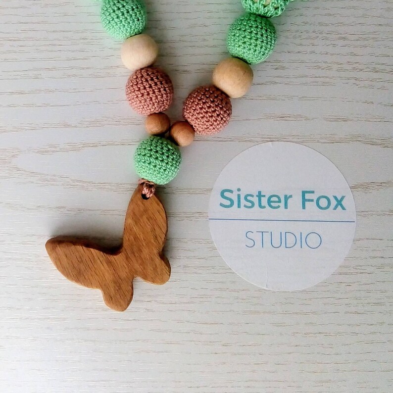 Breastfeeding necklace and teething toy set New baby gift Eco Etsy