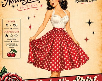 1950年代ロックンロールスカートPDF縫製パターンウエスト29 - Etsy 日本