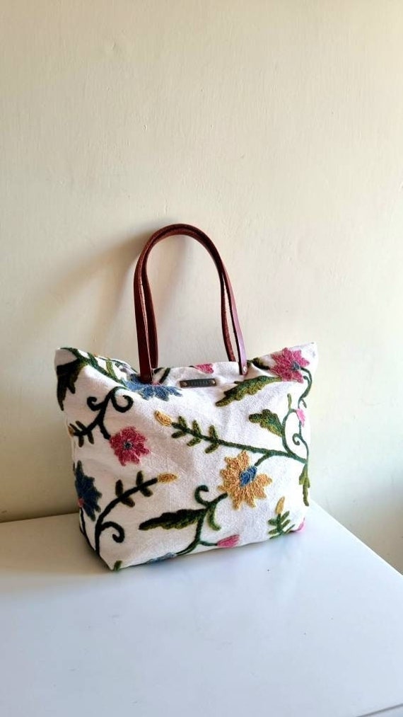 pulgada peso peine Bolsas de tela floral bordadas a mano regalos para ella - Etsy España