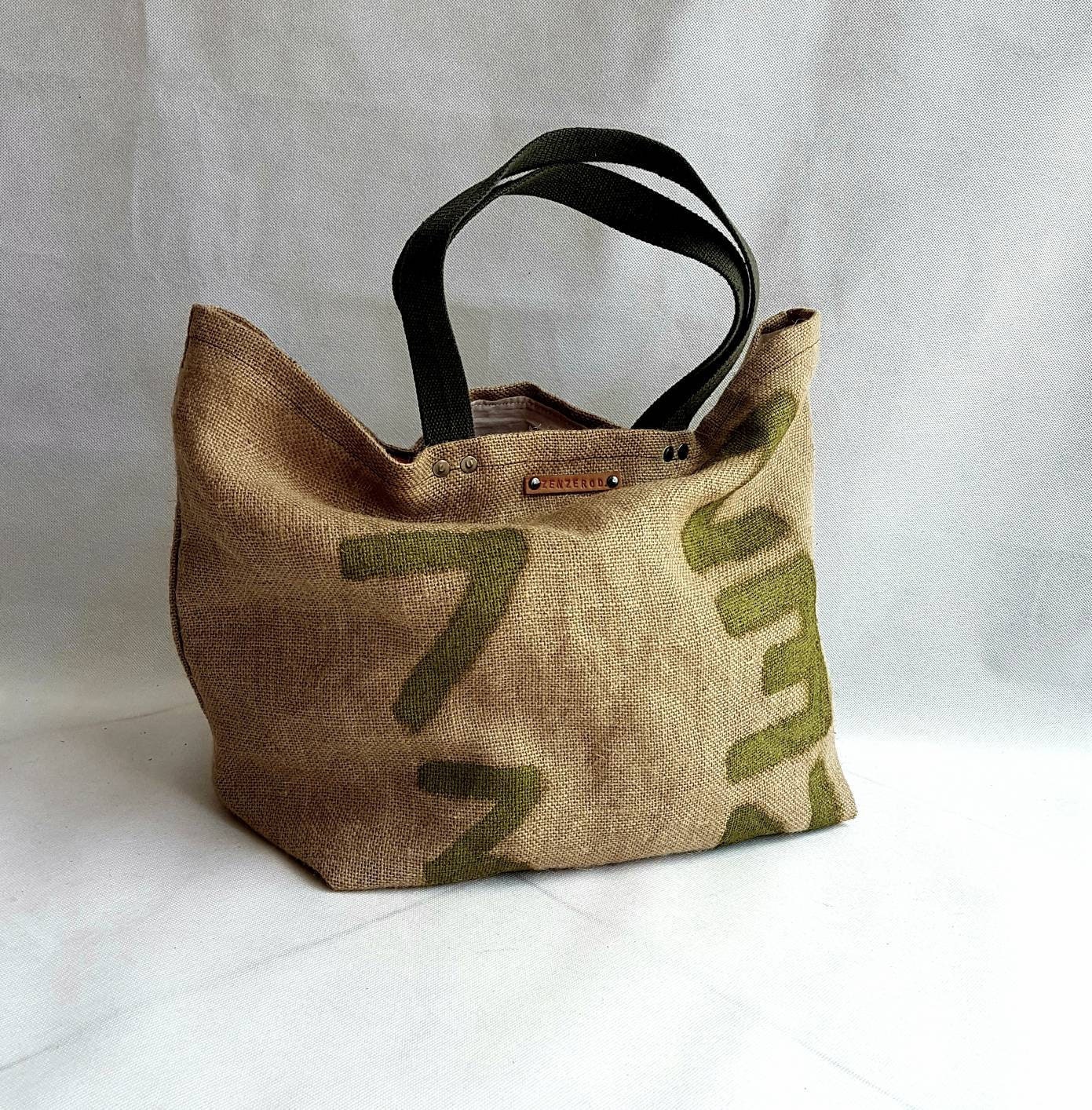Borsa in juta borse fatte a mano borse in tessuto borsa a mano
