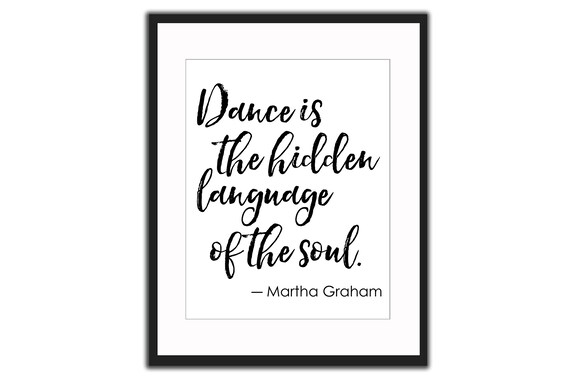 Dance Quote Printable Instant Download | Etsy