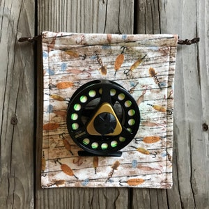 Angelrolle Tasche, Fliegenfischen Geschenk für Frauen, Goodie Bag Erwachsene, Geburtstagsgeschenk für Fischer, Fliegenfischen Ausrüstung, Angeltasche, Accessoire