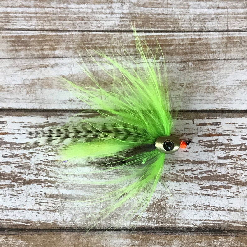 Chartreuse Sculpin Set of 3 Steelhead Streamers Steelhead Flies Salmon Flies Steelhead Fly Patterns Size #4 Hook