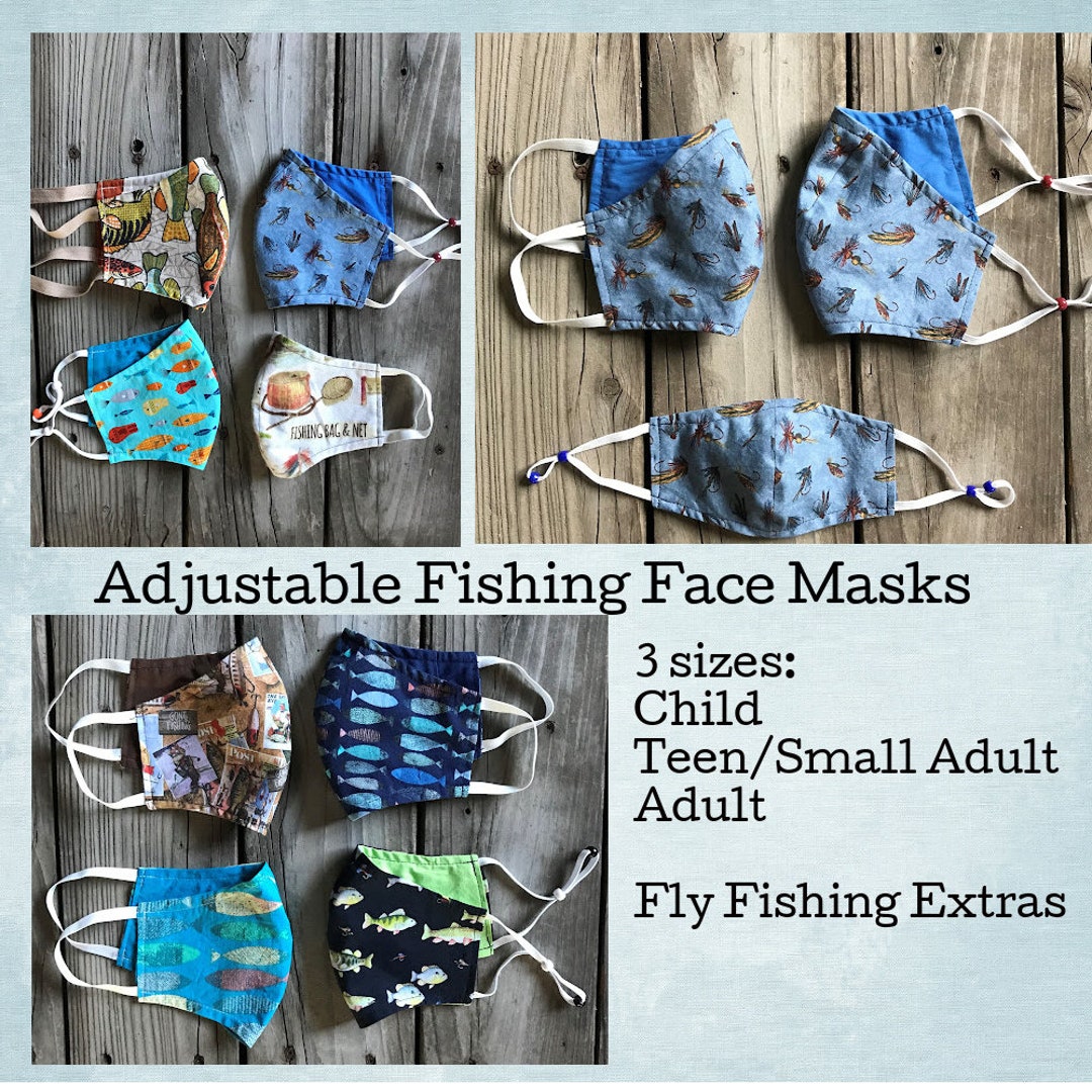 Fishing Face Mask, Salmon Face Mask, Adjustable Elastic Trout Mask