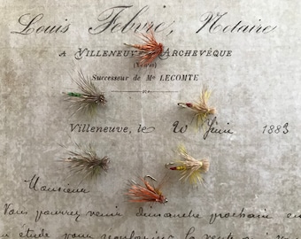 Fly Fishing Flies, Dry Flies, Trout Flies, Trout Flies Fly Fishing, Hand Tied Trout Flies, Fly Fishing Gifts for Men, Set of 6