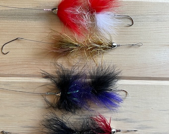 Pike Flies, Tube Fly, Wooly Bugger, Musky Flies, Bass Flies, Big Game Fishing Birthday Gifts for Fisherman, Fishing Gift for Dad, Boyfriend