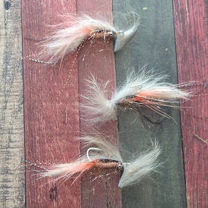 Saltwater Fly Fishing Flies, Bonefish Flies, Permit Flies, Fishing Gift for Dad, Birthday Gifts for Fishermen, Hand Tied Flies, (3)