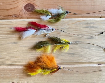 Pike Flies, Musky Flies, Bass Flies, Birthday Gift for Fisherman, Fly Fishing Gift for Dad, Articulated Flies, Fly Fishing Flies, Set of  1