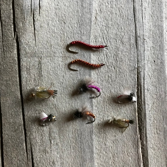 Trout Flies, Midge Flies, Nymph Flies, Fishing Birthday Gift, Fly Fishing  Gift for Men, Hand Tied Trout Flies, Set of 8, Set 1 