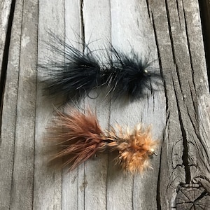 Stone Flies, Trout Flies, Nymph Flies, Soft Hackle Flies, Fly Fishing Flies, Fisherman Gift for Men, Sticks As Stones  (Set of 3)