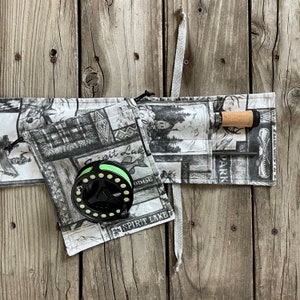 Fliegenrutentasche, Angeln Geburtstagsgeschenk für Papa, Fliegenfischen Geschenk für Männer, Fliegenfischen Ausrüstung Tasche, Fliegenrutensocke, Geschenk zum Ruhestand für Fischer
