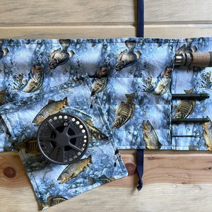 Fliegenrutentasche, Ruhestandsgeschenk für Fischer, Fliegenfischen-Ausrüstungstasche, Angeln-Geburtstagsgeschenk für Ehemann, Fliegenfischen-Zubehör, Reel Bag, Papa